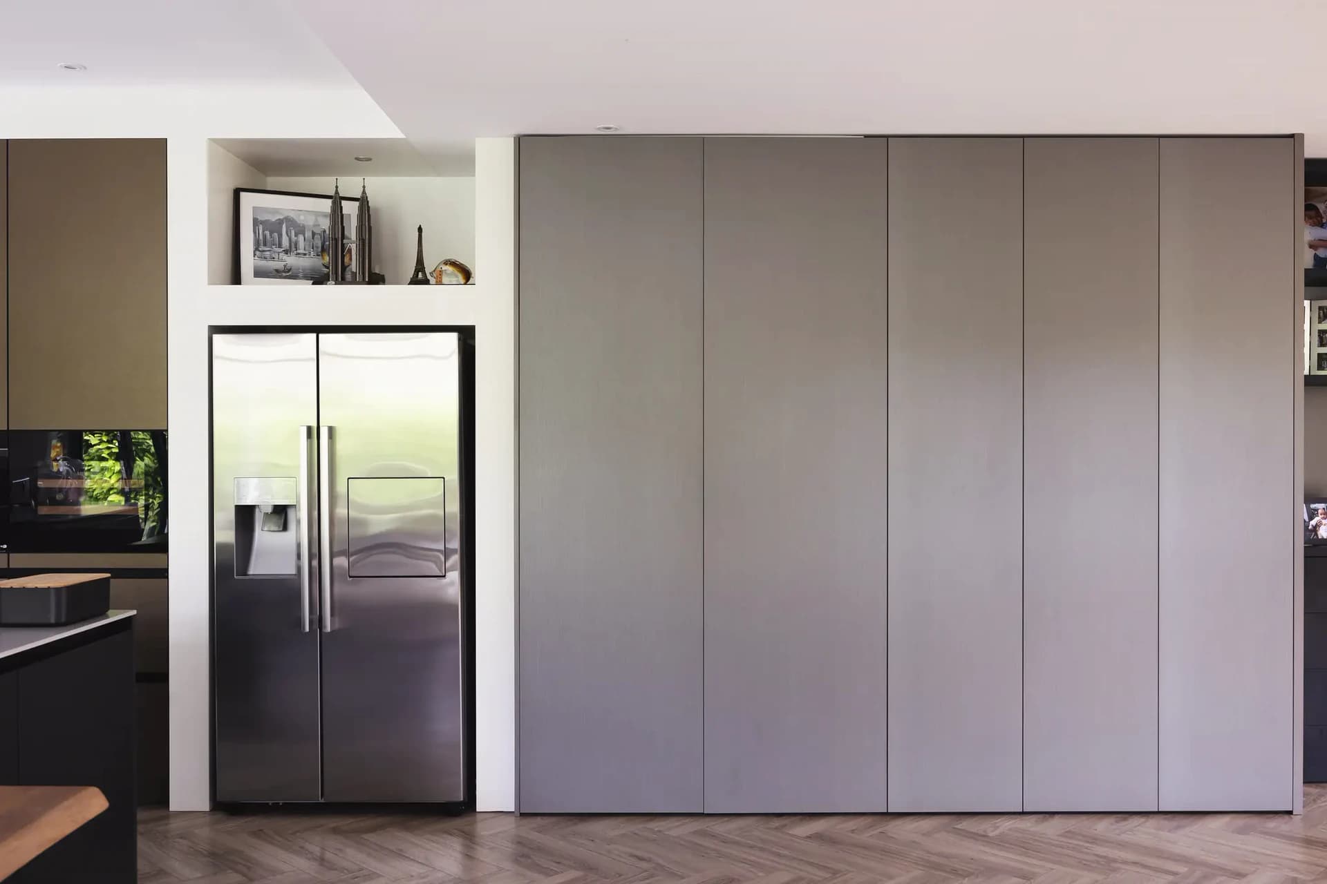 Luxe wandkast in woonkamer