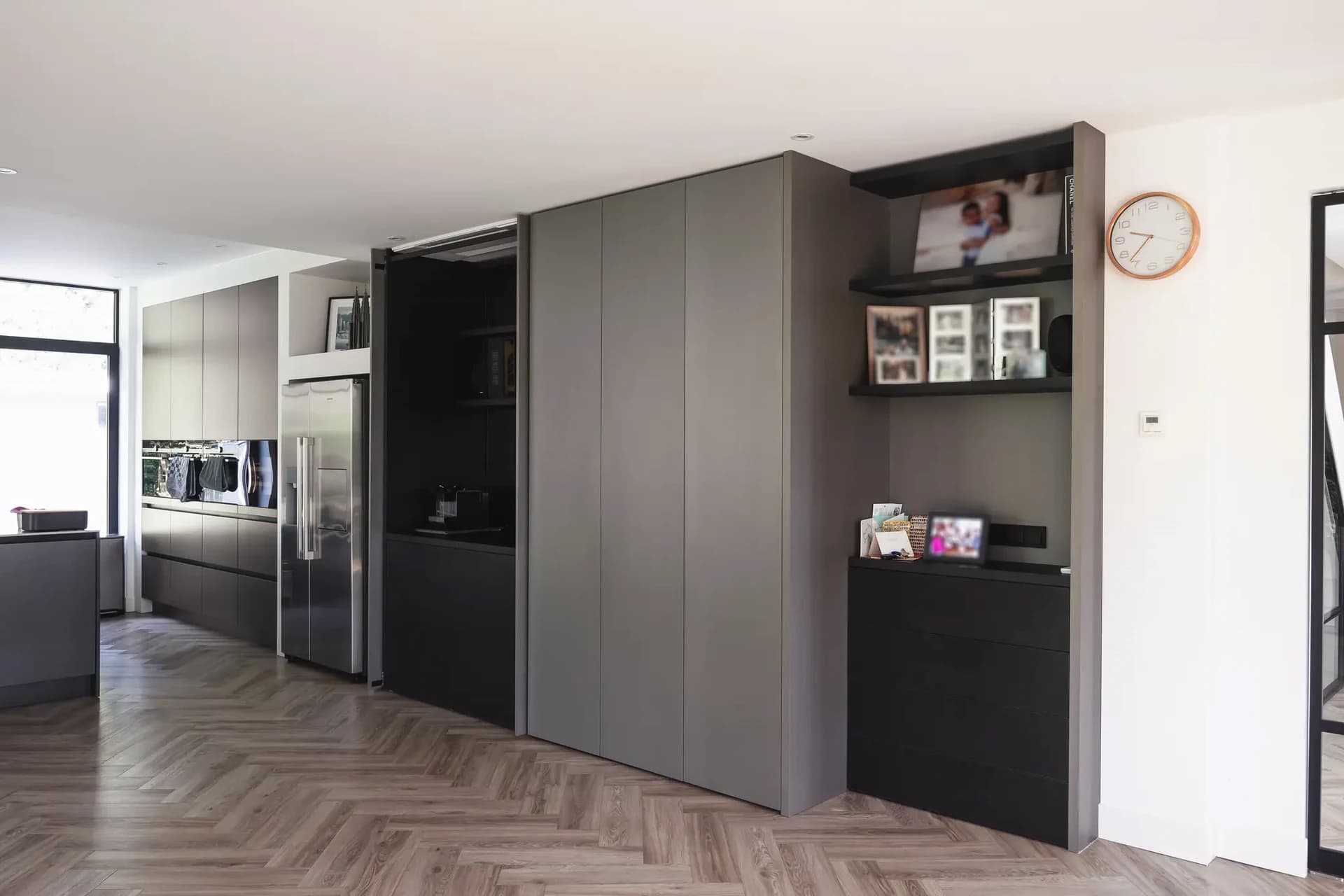 Luxe wandkast in woonkamer
