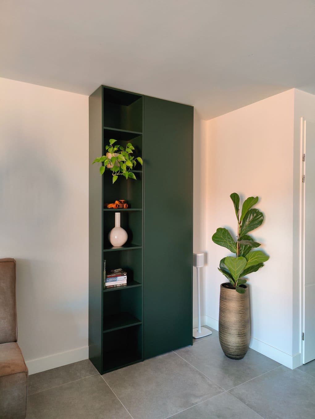 Opbergruimte buffetkast woonkamer open vak
