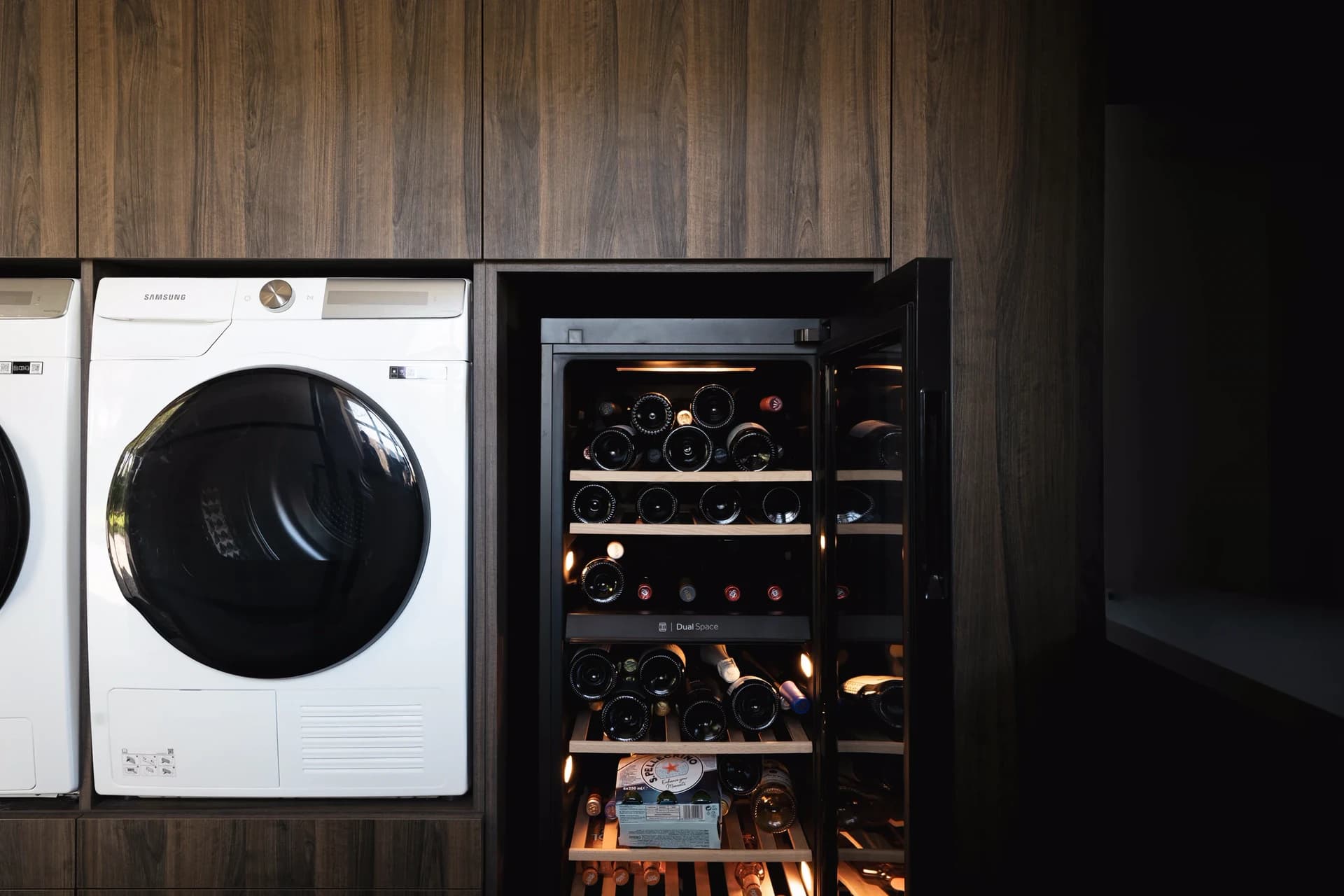 Houtlook kast voor wasmachine