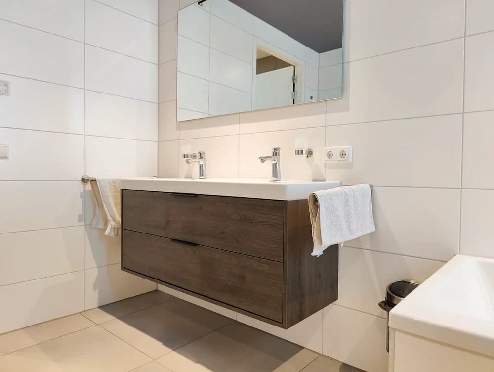 Wastafelmeubel houtdecor