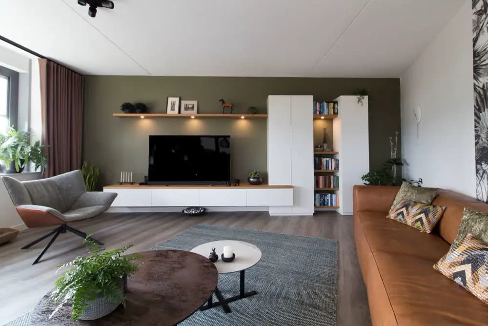 Tv meubel, wandkast met zwevende plank