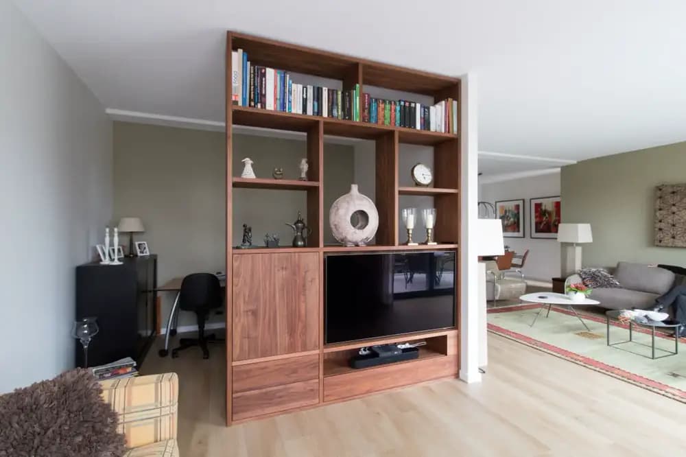 roomdivider noten, dicht en open