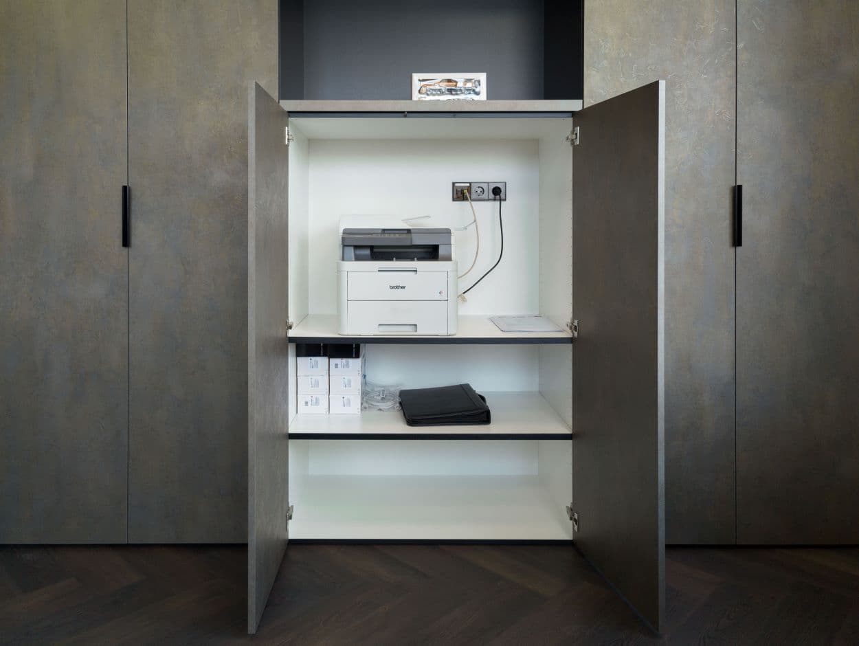 ruimte voor printer wandkast