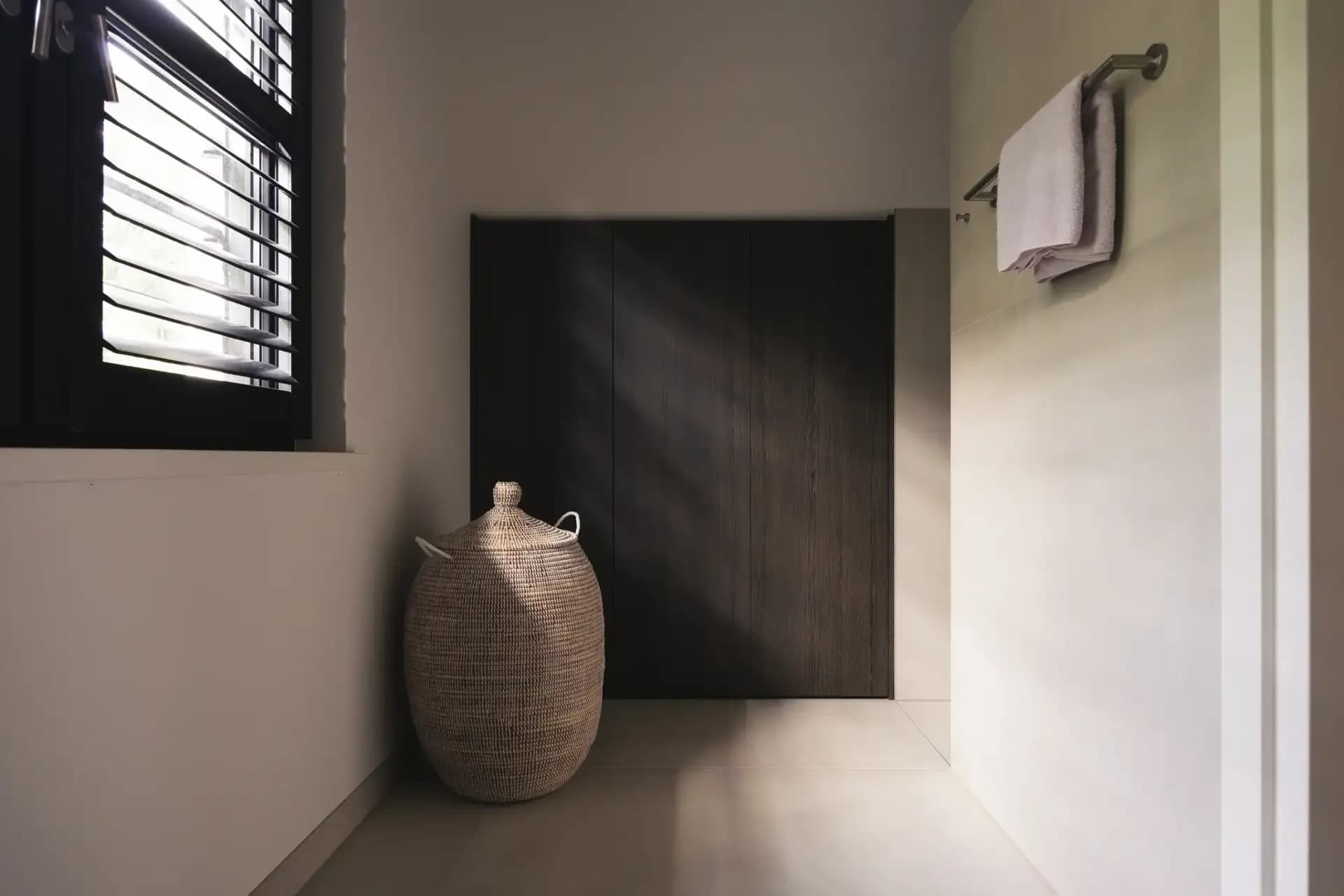 Badkamerkast Japandi in houtlook