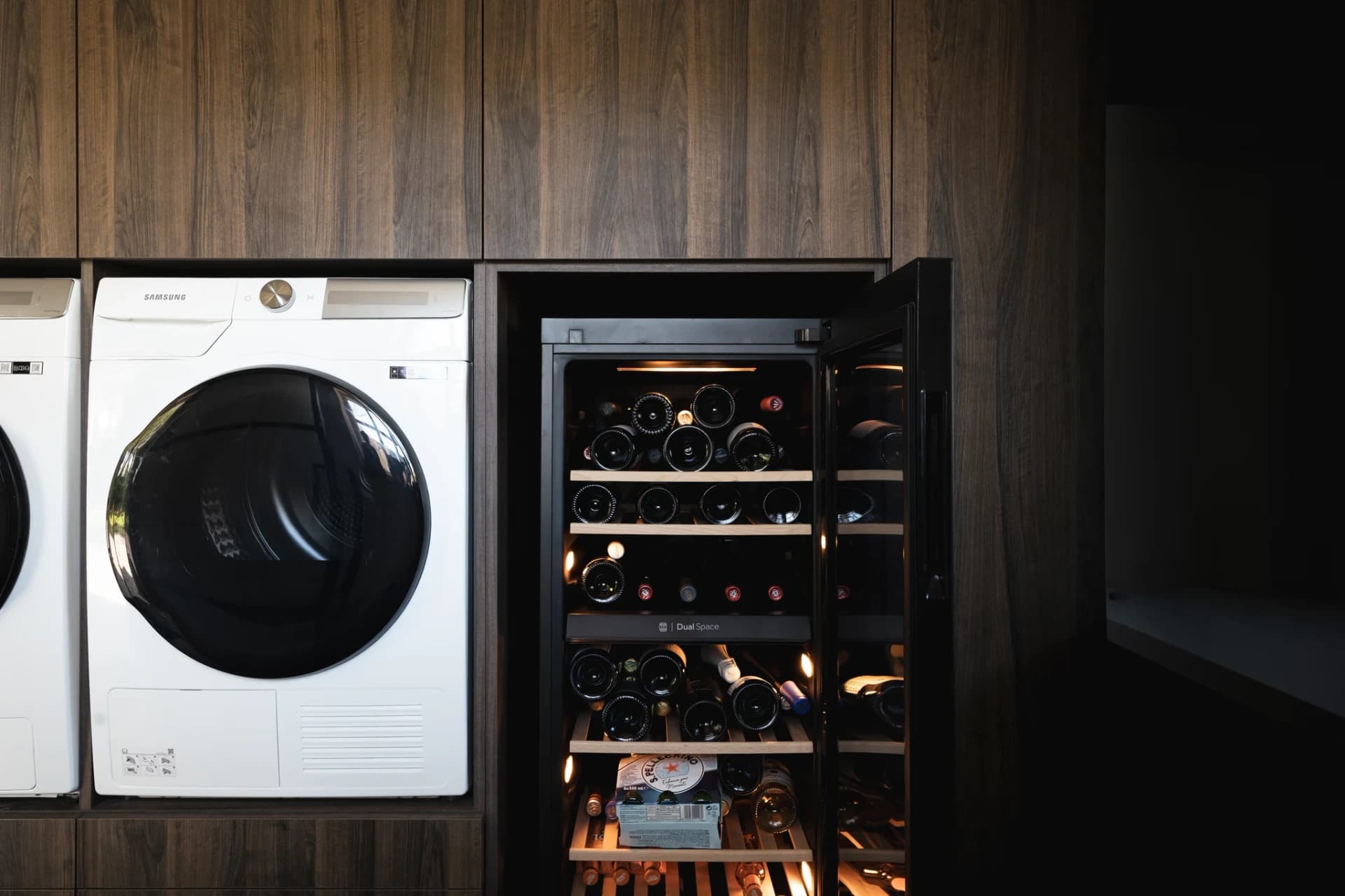 Houtlook kast voor wasmachine