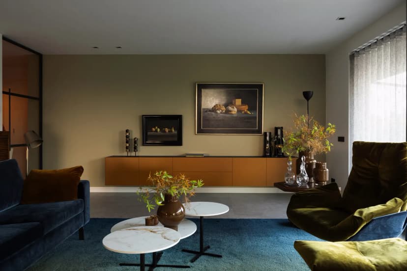 Zwevend dressoir in woonkamer