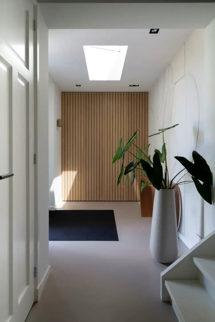 Draaideuren, opbergruimte lateffect eiken garderobe entree