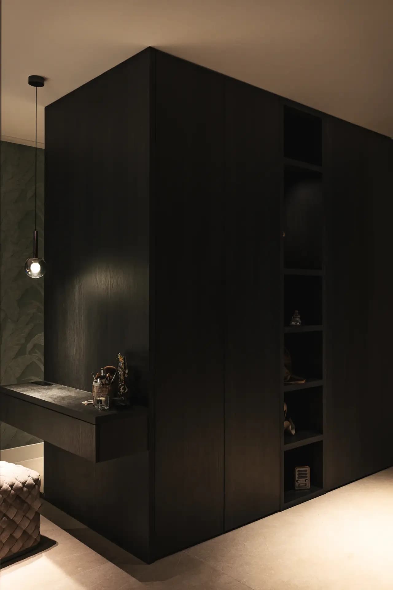 Roomdivider kledingkast met open vak