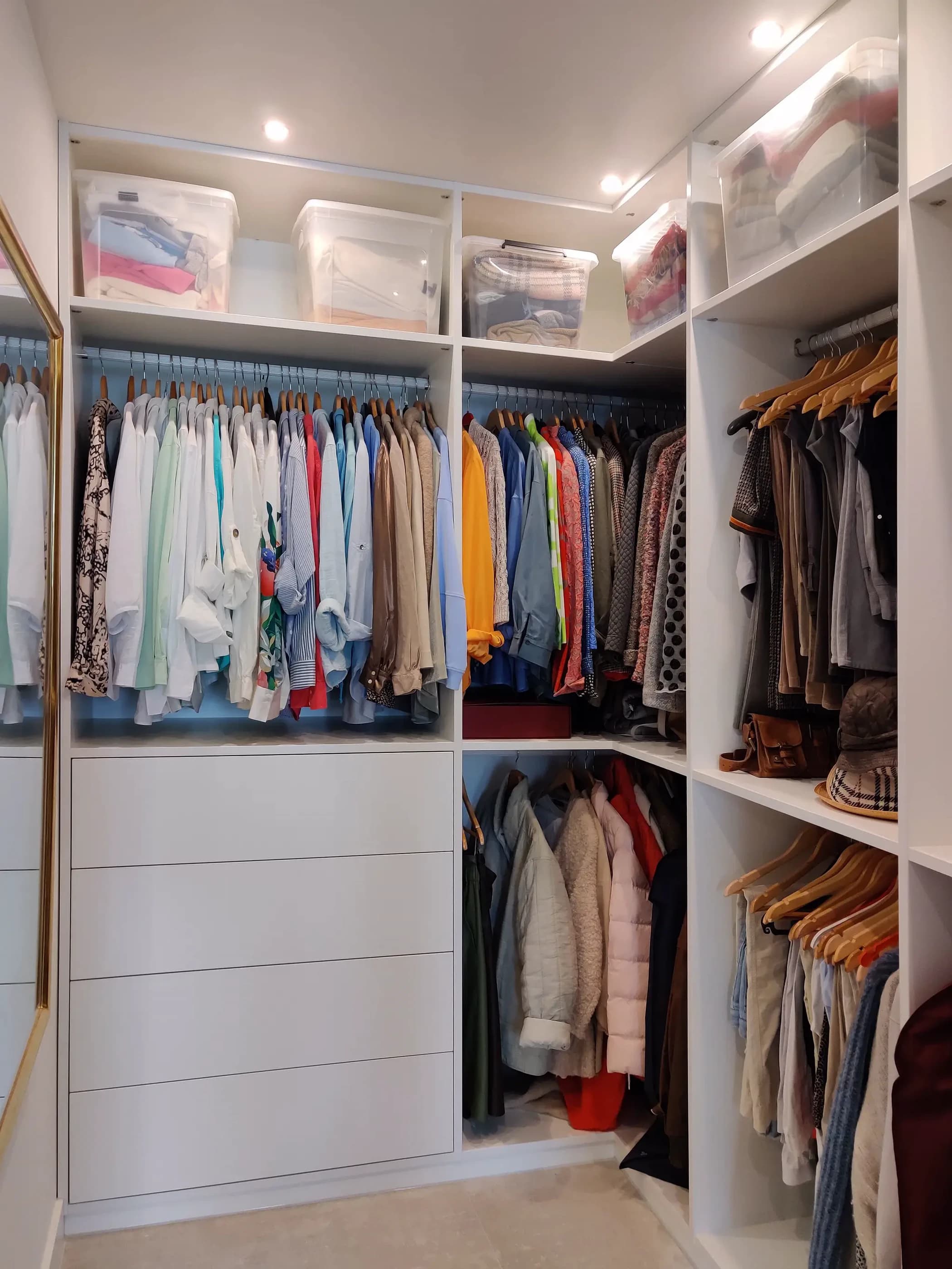 Inloopkast met push to open lades hang